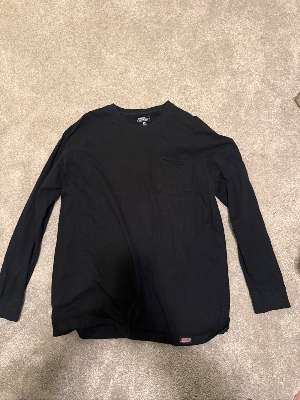 Dickies Black Long-Sleeve Pocket Tee